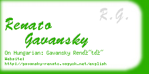 renato gavansky business card